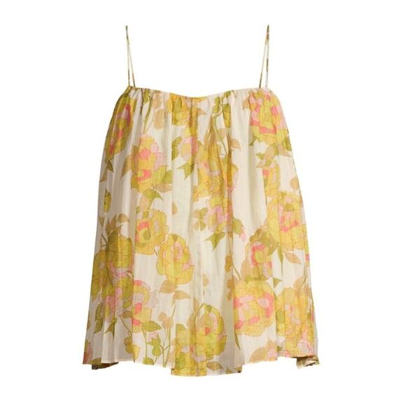 NWT Rebecca Taylor Wild Peony Pleated Tank XS - Picture 1 of 4